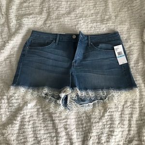 Crochet Edge Shorts Jessica Simpson
